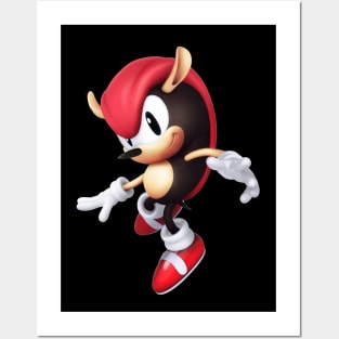 black red sonic Posters and Art